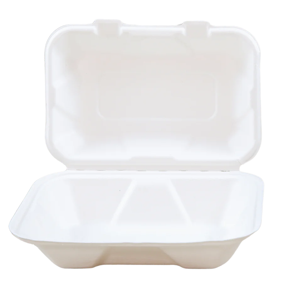 Bagasse Clamshell 9" x 6" x 3" 250/CS